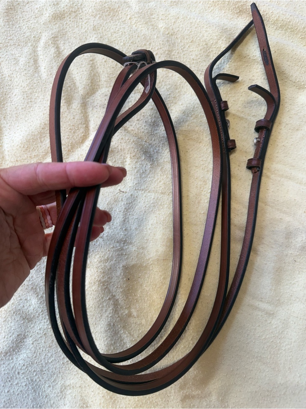 54” oakbark curb reins
